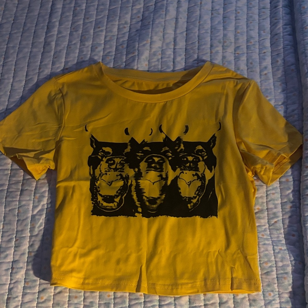 Urban Outfitters Yellow Graphic Tee